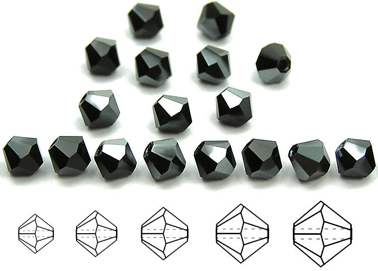 czech-mc-beads-bicone-Jet-Hematite-Half