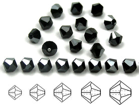 czech-mc-beads-bicone-Jet-Silver-Shade