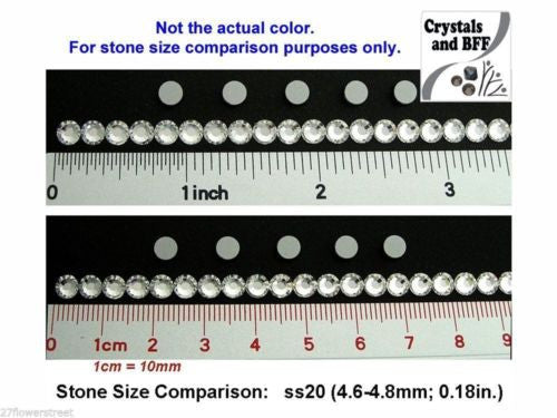 Crystal AB & Hematite custom coated, Preciosa Czech 8ft Chaton Rose Flatbacks 20ss, ss20, 5mm