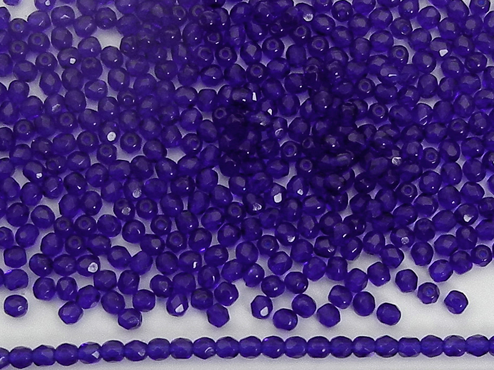 Cobalt Blue Czech Fire Polished Round Faceted Glass Beads 16 inch strand Navy Blue 3mm 4mm 6mm 8mm 10mm 12mm