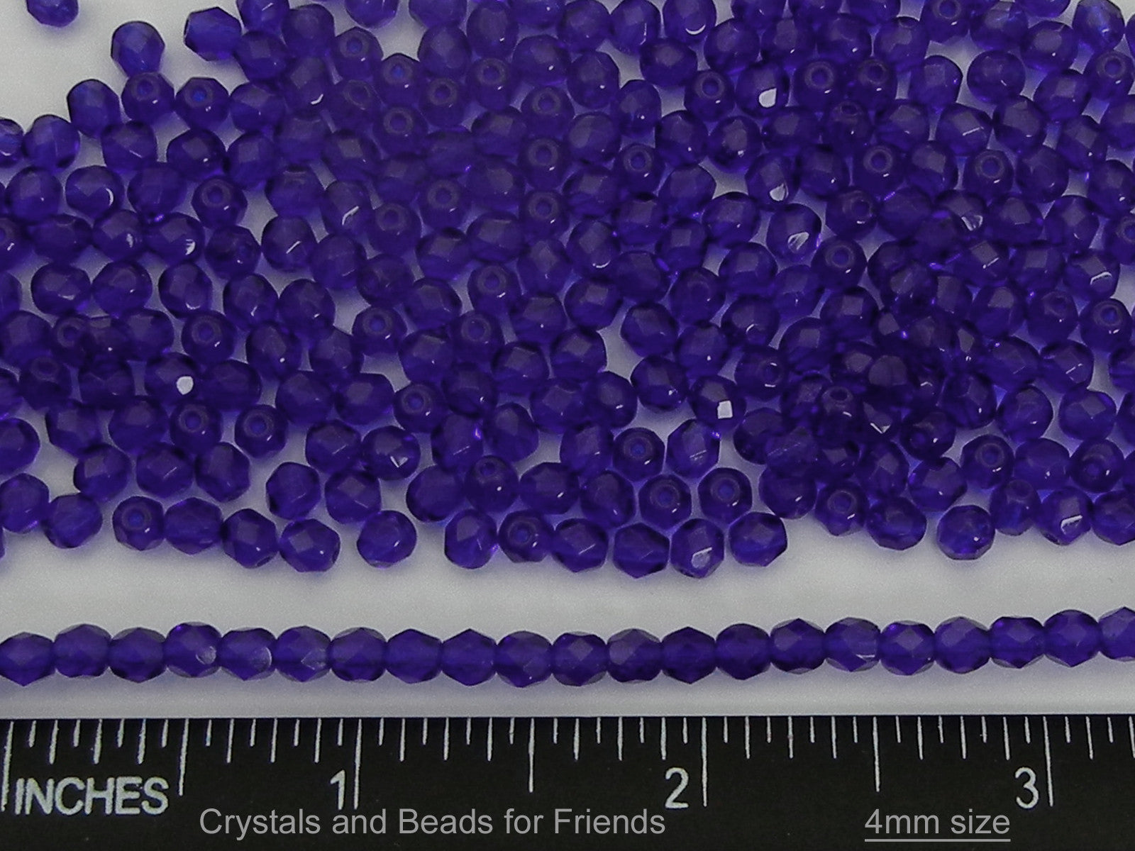 Cobalt Blue, loose Czech Fire Polished Round Faceted Glass Beads, rich navy blue, 3mm, 4mm, 6mm, 8mm