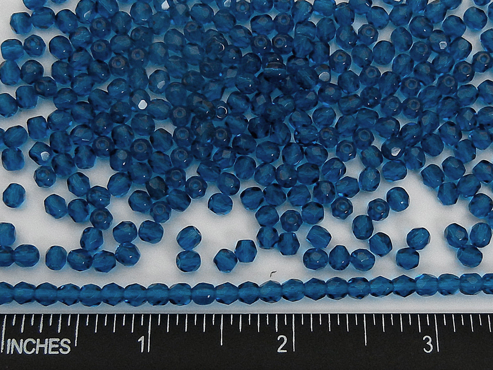 Dark Aqua, loose Czech Fire Polished Round Faceted Glass Beads, blue 3mm, 4mm, 6mm, 8mm