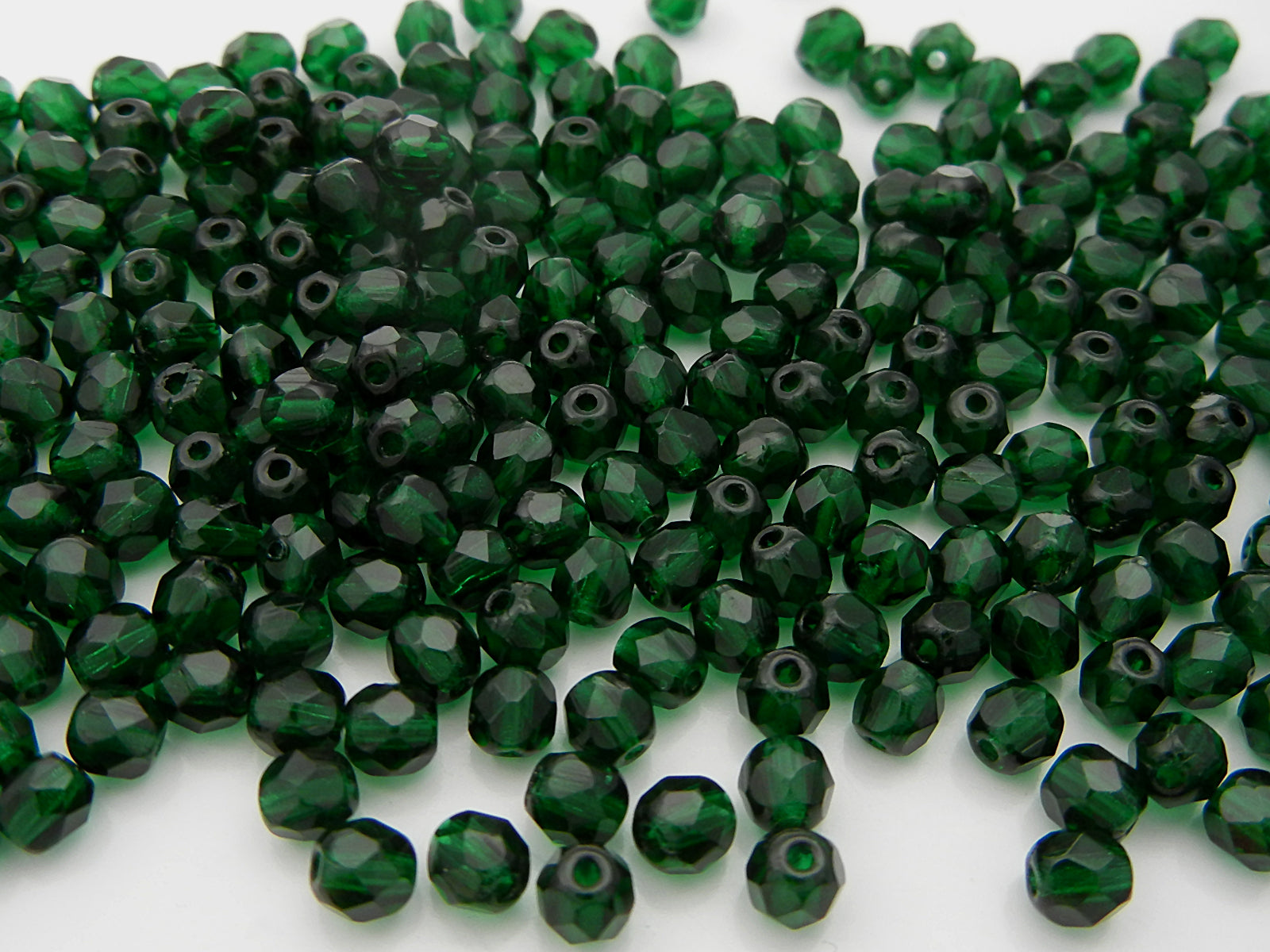 11x17mm Firepolished Rondelle Beads - Emerald Green - Czech Glass Beads –  funkyprettybeads