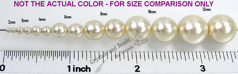 Czech Round Glass Imitation Pearls Light Blue Pearl color 4mm 8mm