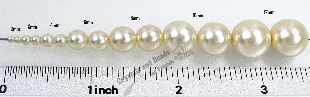 Cream Faux Pearls - 12 mm Fake Pearls