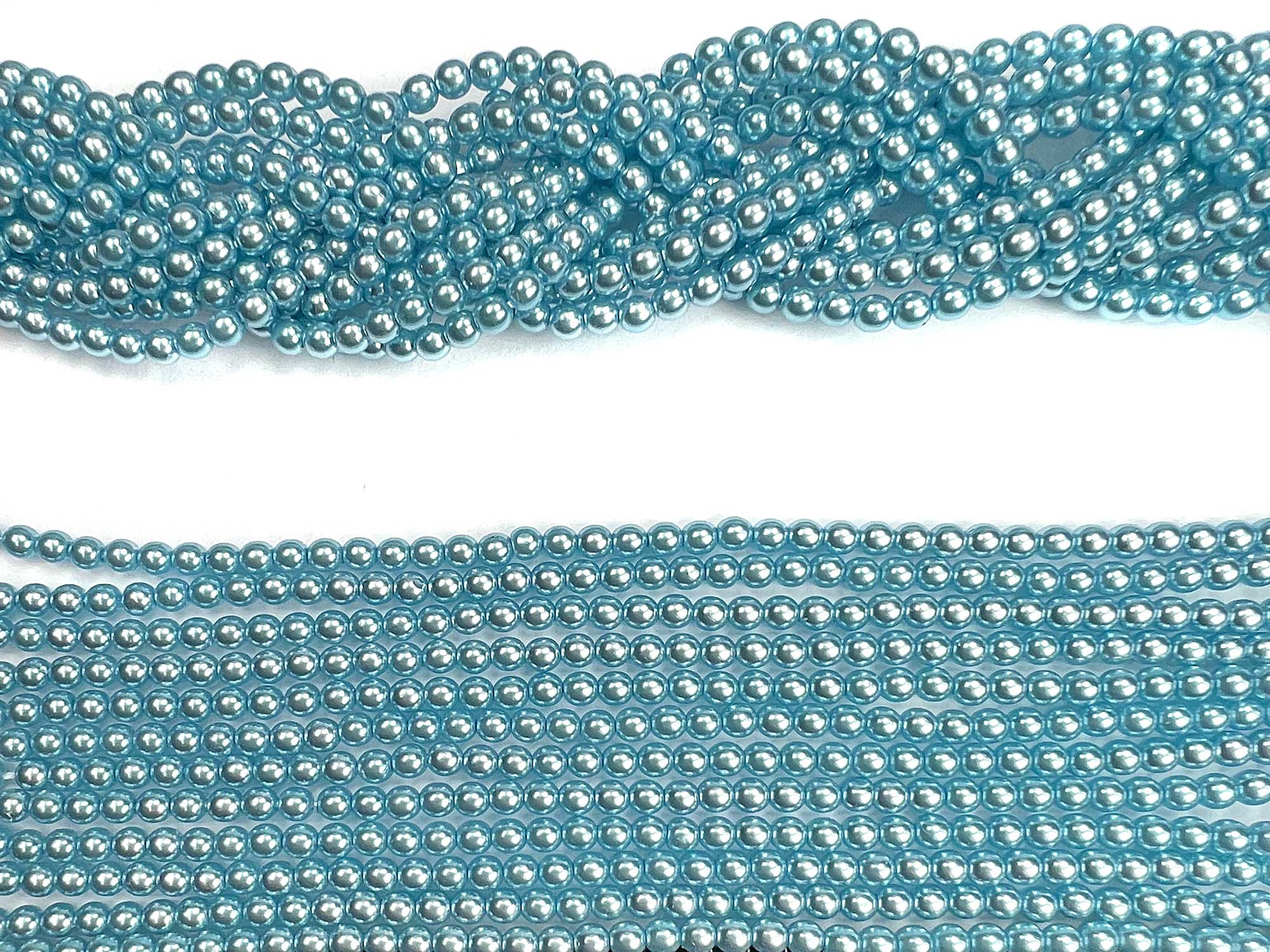 Metallic Sky Blue Glass Pearl Beads – 4mm – 50 Count – The Ornament Girl's  Market