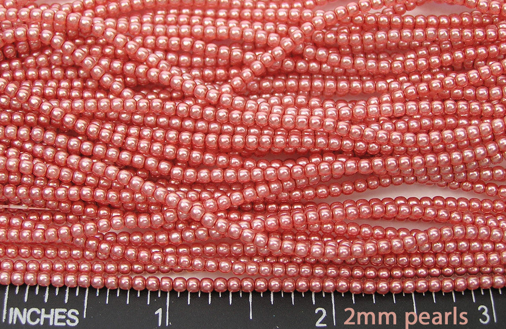 Czech Round Glass Imitation Pearls Rose Pink Pearl color 2mm 3mm 4mm 6mm 8mm