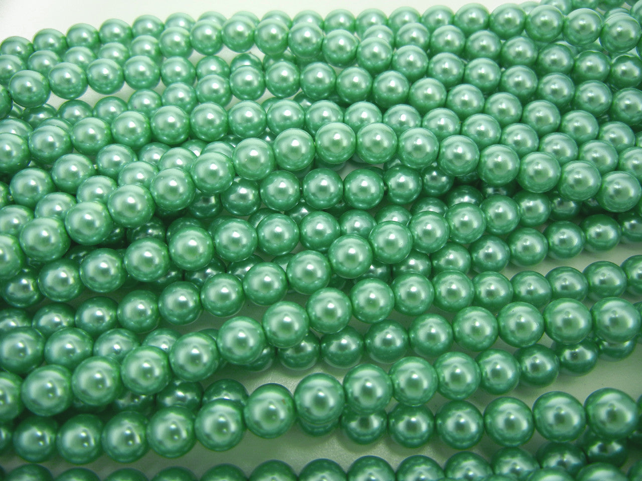 Czech Round Glass Imitation Pearls Jade Green Pearl color 8mm 10mm 12mm