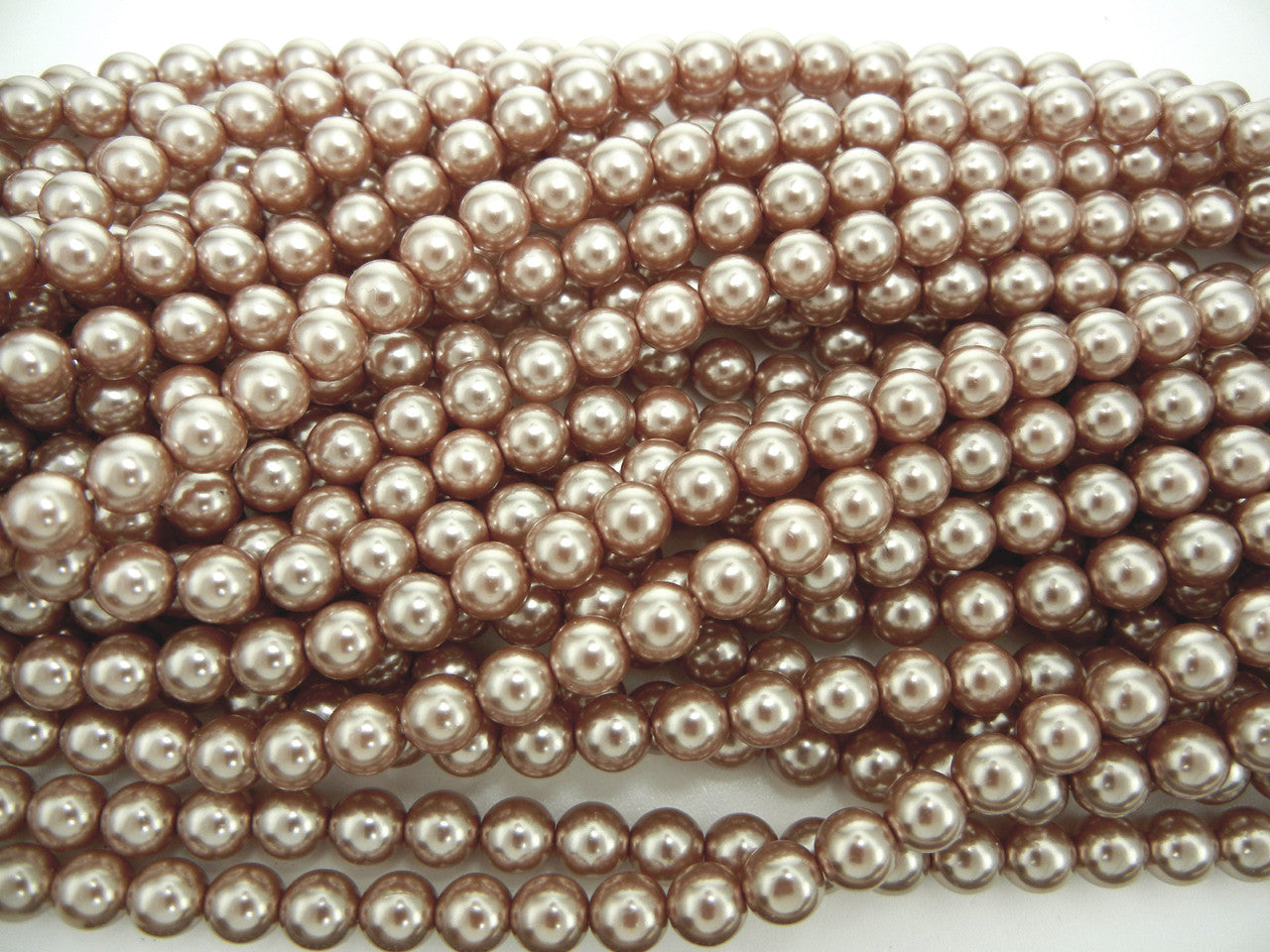 Czech Round Glass Imitation Pearls Light Brown Pearl color 2mm 3mm 4mm 6mm 8mm