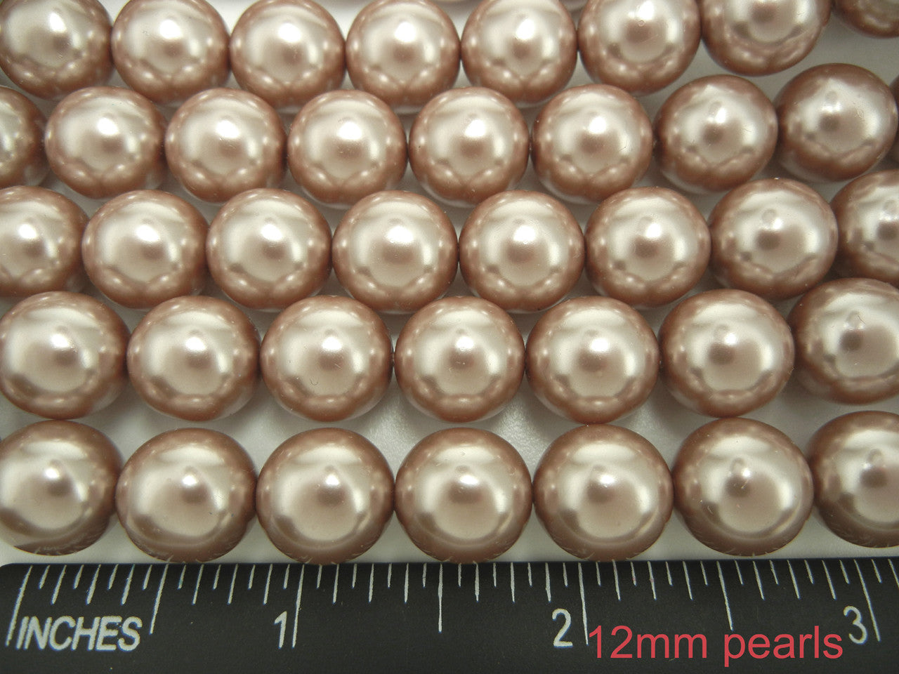 Czech Round Glass Imitation Pearls Light Brown Pearl color 2mm 3mm 4mm 6mm 8mm