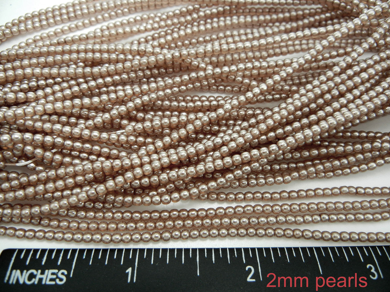 Czech Round Glass Imitation Pearls Light Brown Pearl color 2mm 3mm 4mm 6mm 8mm