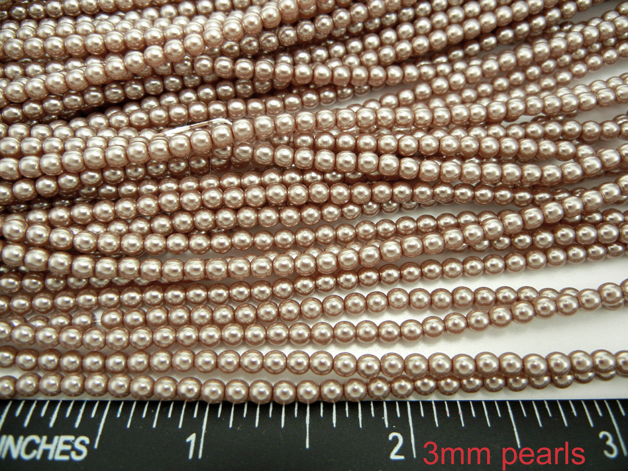 Czech Round Glass Imitation Pearls Light Brown Pearl color 2mm 3mm 4mm 6mm 8mm