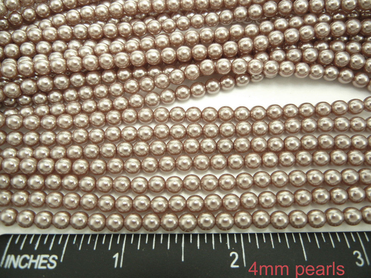 Czech Round Glass Imitation Pearls Light Brown Pearl color 2mm 3mm 4mm 6mm 8mm