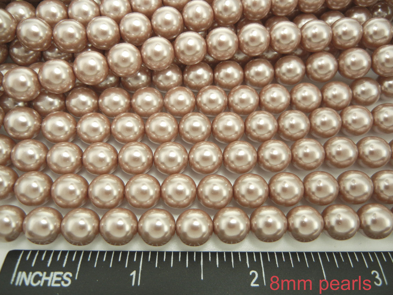 Czech Round Glass Imitation Pearls Light Brown Pearl color 2mm 3mm 4mm 6mm 8mm