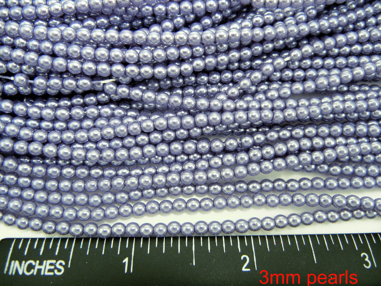 6mm luster red pearl-coated Czech glass druk pearls 8 strand (33