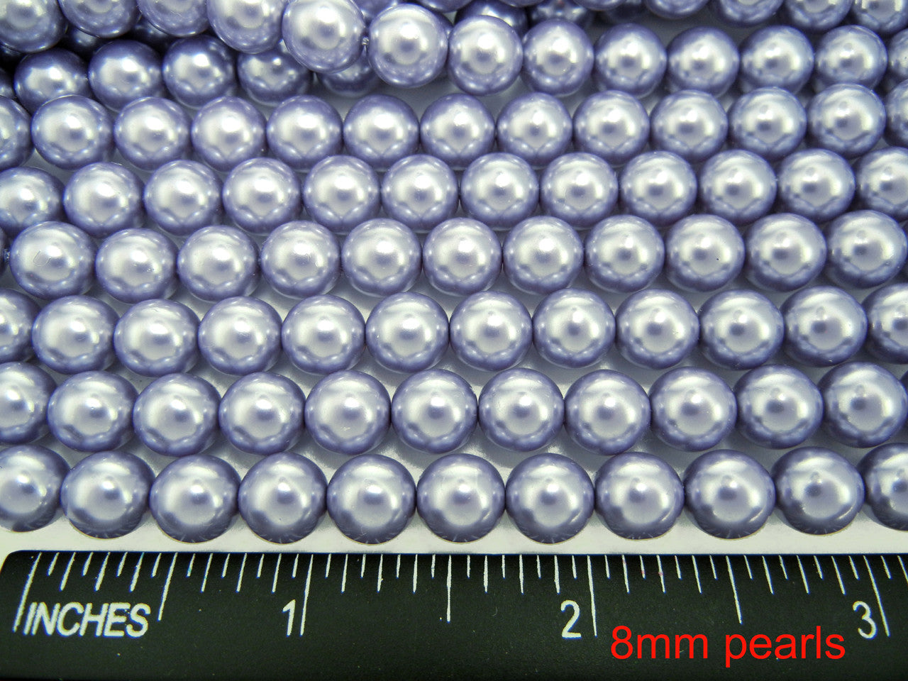 Czech Round Glass Imitation Pearls Light Lavender Pearl color 6mm 8mm 12mm