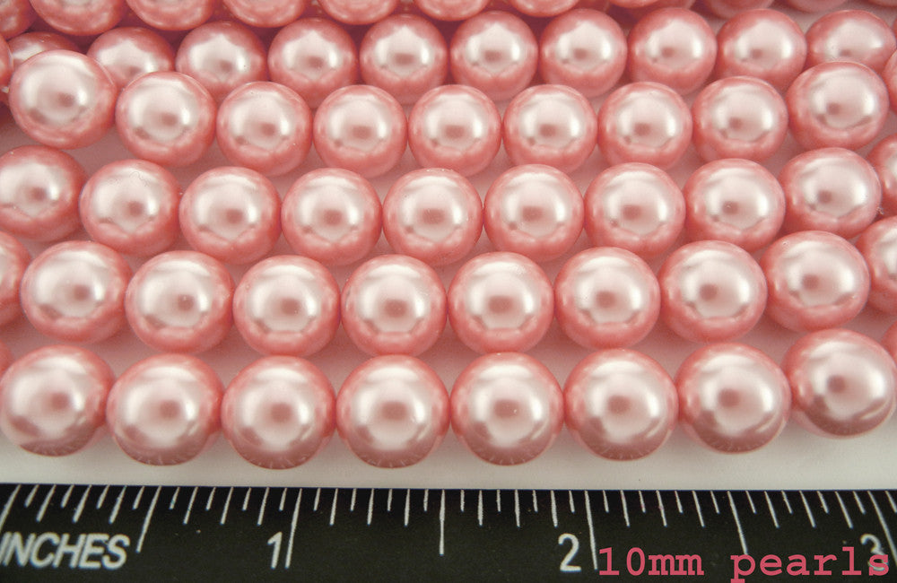 Czech Round Glass Imitation Pearls Pink Peach Pearl color 2mm 3mm 4mm 6mm 8mm