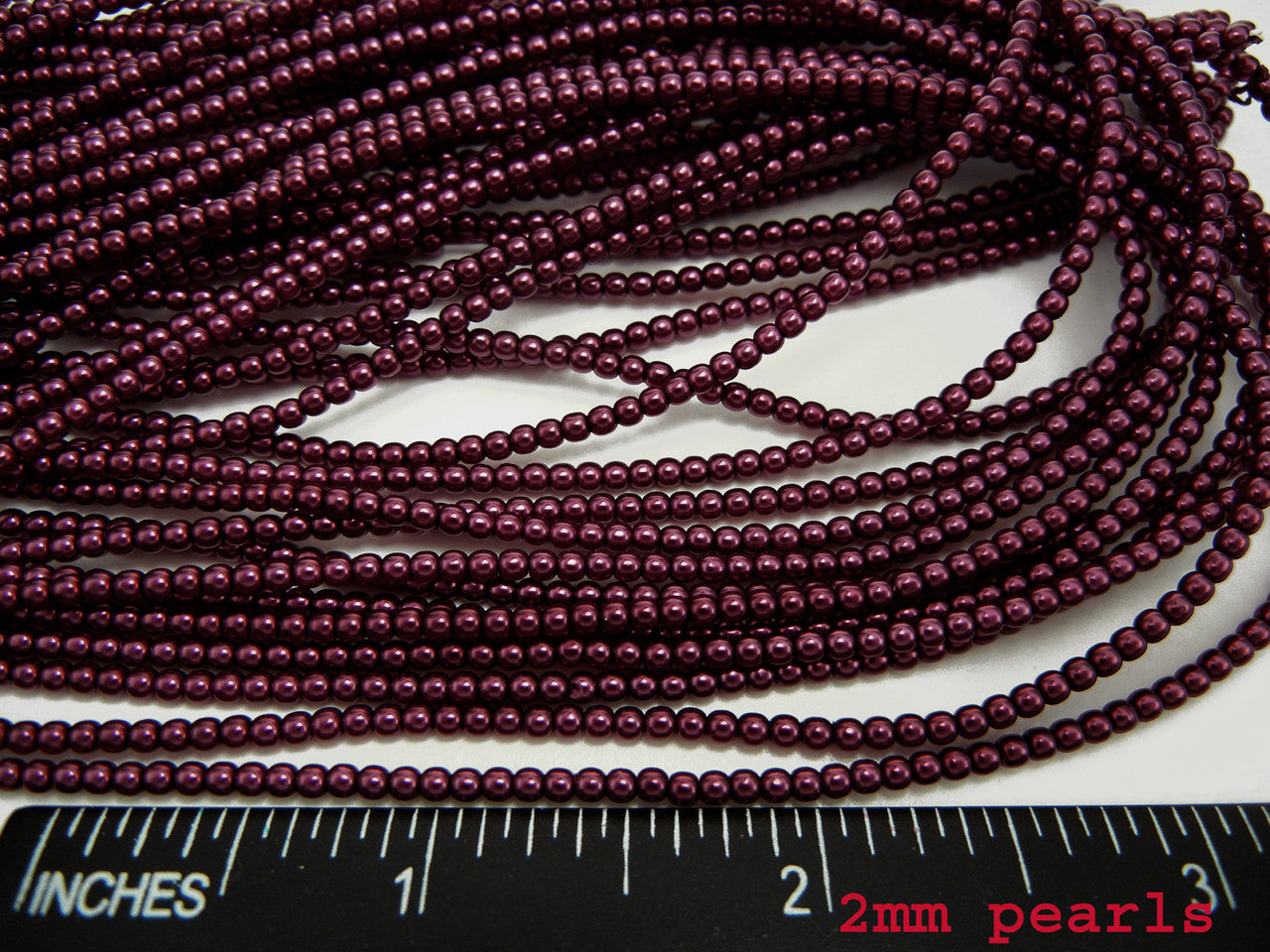 Czech Round Glass Imitation Pearls Royal Purple Pearl color 2mm 6mm 8mm 10mm