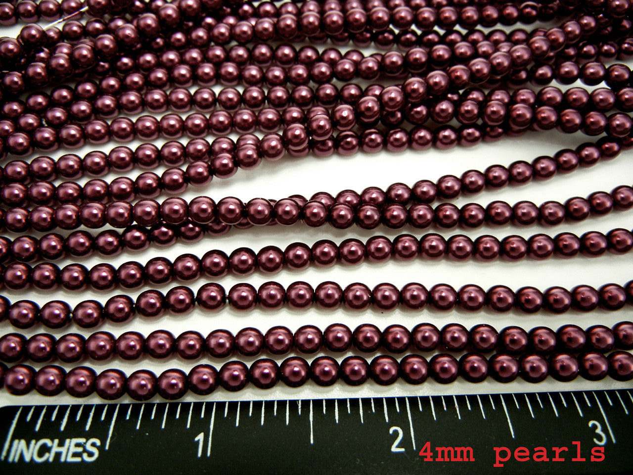 Czech Round Glass Imitation Pearls Royal Purple Pearl color 2mm 6mm 8mm 10mm