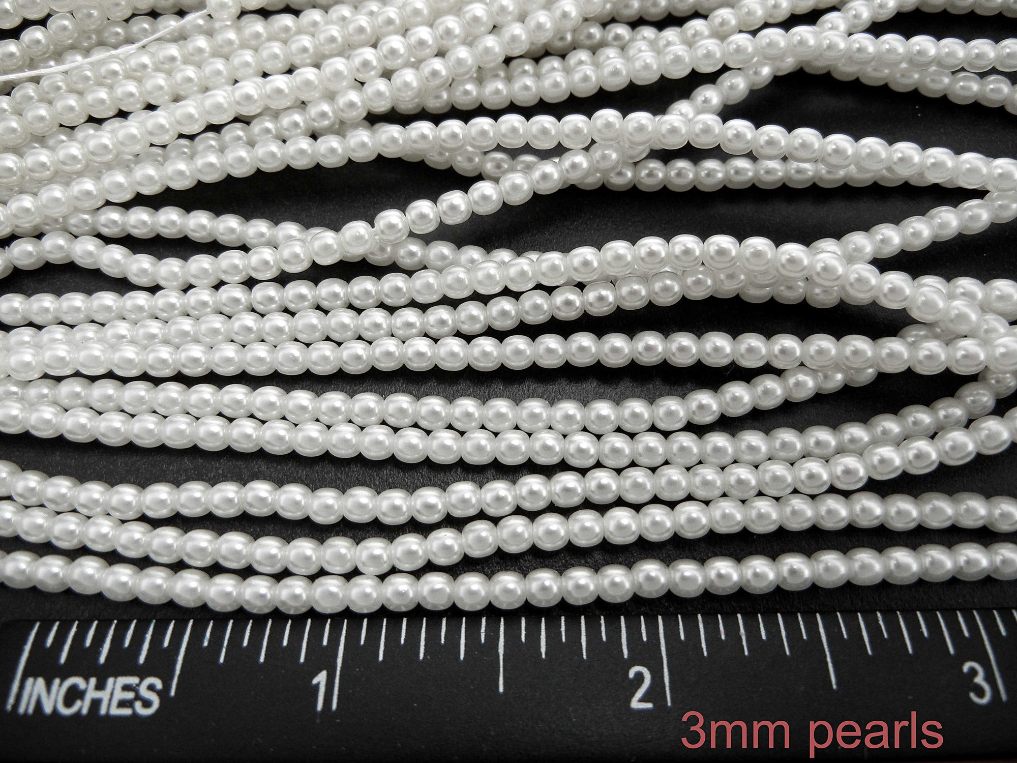 Czech Round Glass Imitation Pearls Bridal White Pearl color Nacre Bridal White