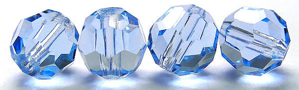Light Sapphire Czech Machine Cut Round Crystal Beads light blue 3mm 4mm 6mm 10mm