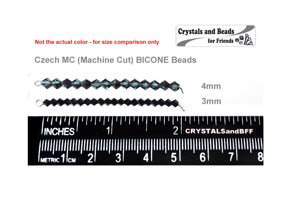 Cobalt Blue AB, Czech Glass Beads, Machine Cut Bicones (MC Rondell, Diamond Shape), rich navy blue crystals coated with Aurora Borealis