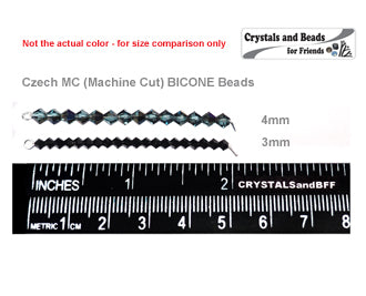 Light Siam full AB (AB2X), Czech Glass Beads, Machine Cut Bicones (MC Rondell, Diamond Shape), red crystals double-coated with Aurora Borealis