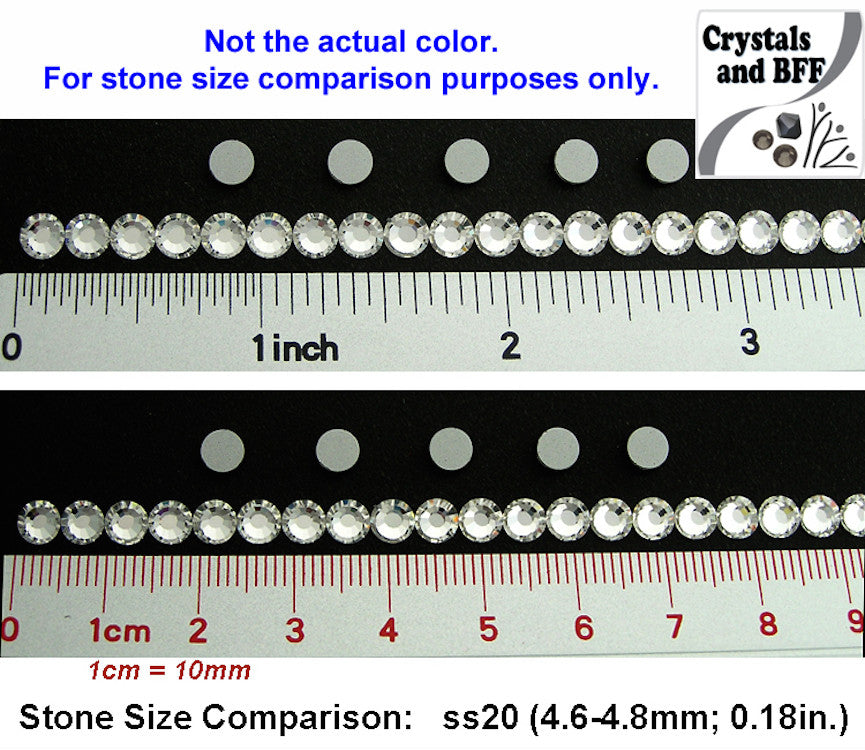 Deep Tanzanite HOTFIX, 1440 Preciosa Genuine Czech Crystals 20ss Viva12 Iron-on, ss20, 5mm