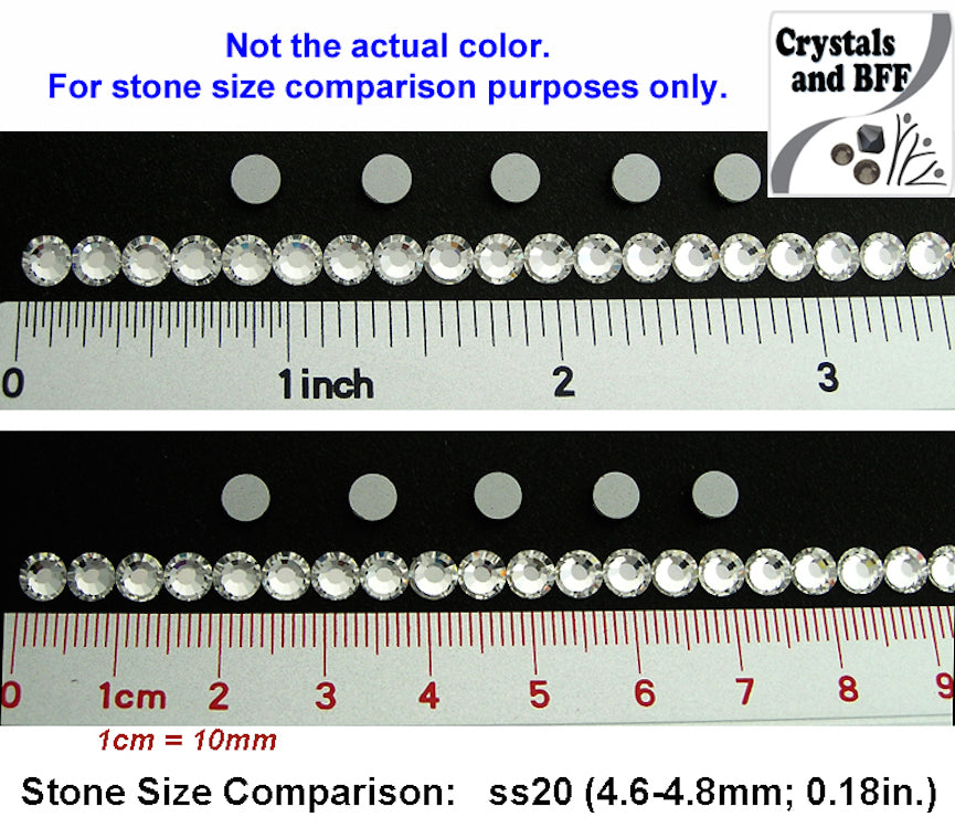 Crystal AB Rhinestones Hotfix Flatback - 20Ss (5Mm) - Choose Your Quantity  (72) 