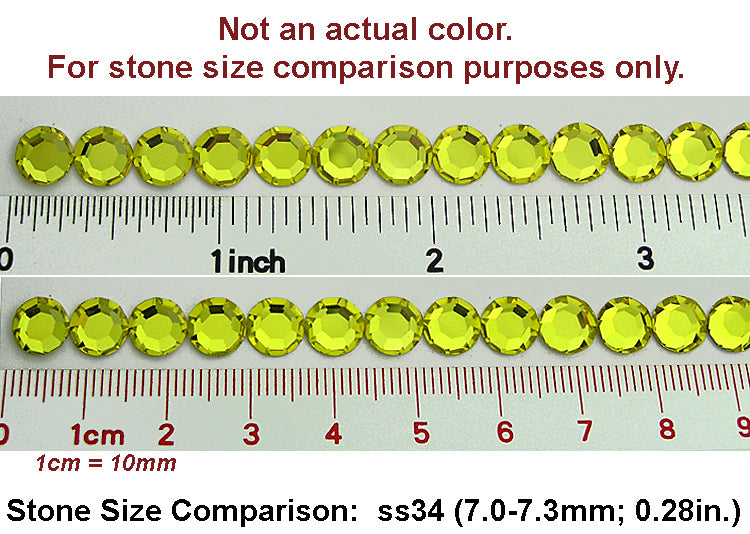 Rhinestones and Chatons Sizes Reference Charts