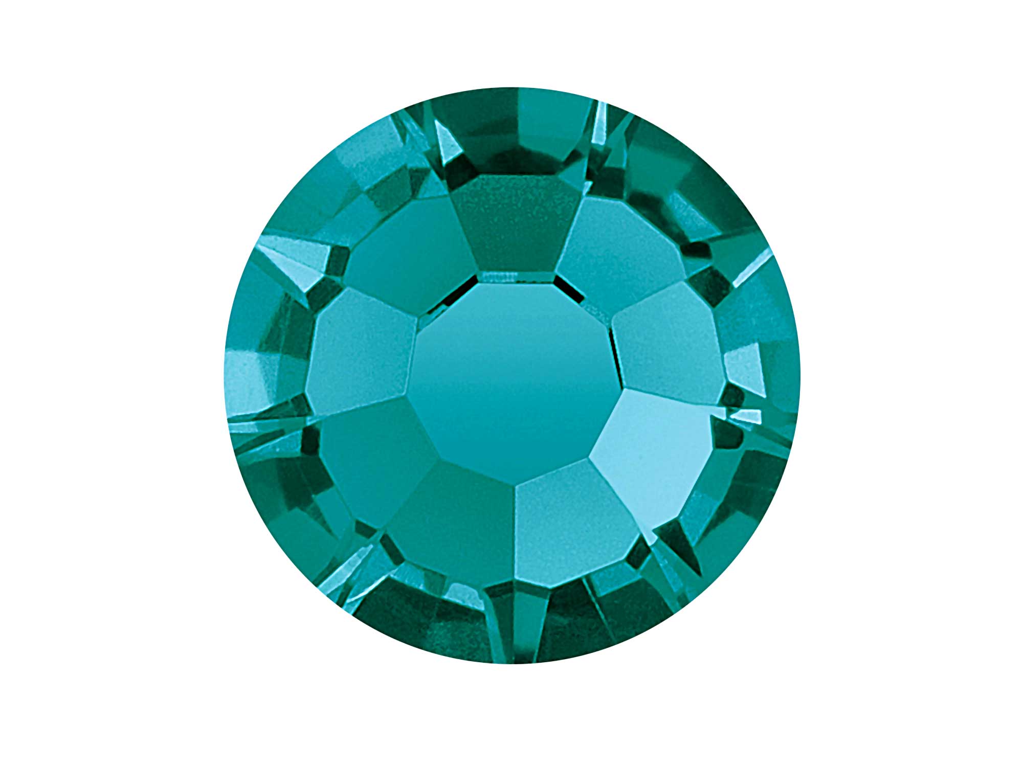 Blue Zircon, Preciosa VIVA or MAXIMA Chaton Roses (Rhinestone Flatbacks), Genuine Czech Crystals, blue green color