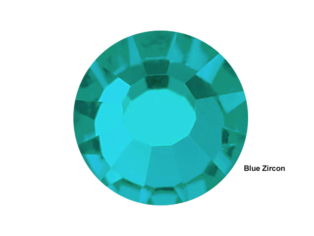 Blue Zircon HOTFIX, 1440 Preciosa Genuine Czech Crystals 16ss Viva12 Iron-on, ss16, 4mm