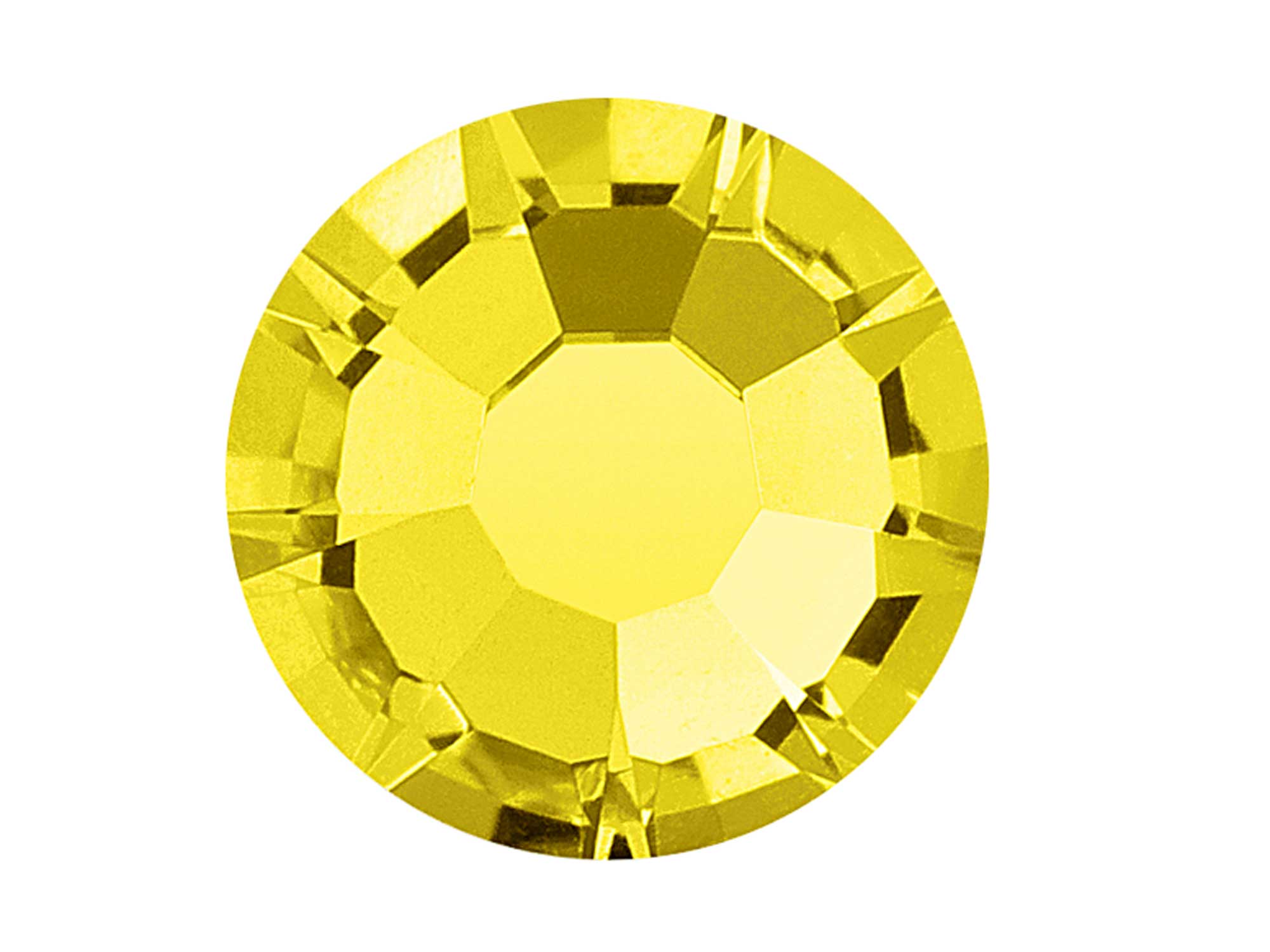 Citrine, Preciosa VIVA or MAXIMA Chaton Roses (Rhinestone Flatbacks), Genuine Czech Crystals, rich yellow color
