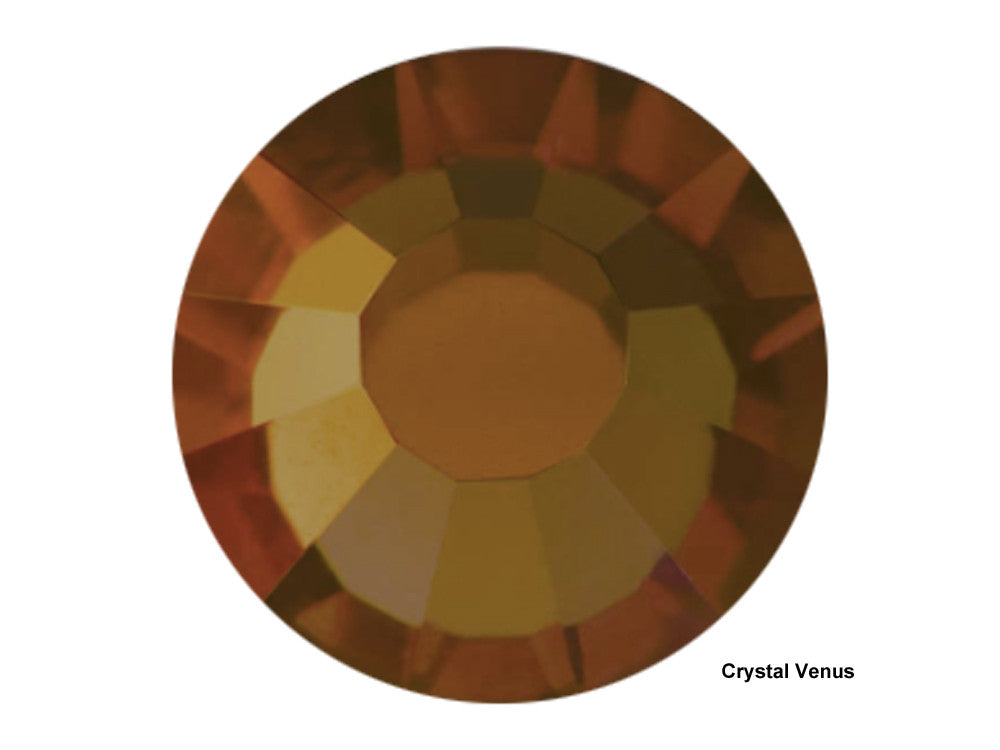 Crystal Venus, Preciosa Viva Chaton Roses Article 438-11-612 (Viva12 Rhinestone Flatbacks), Genuine Czech Crystals, clear coated with copper venus