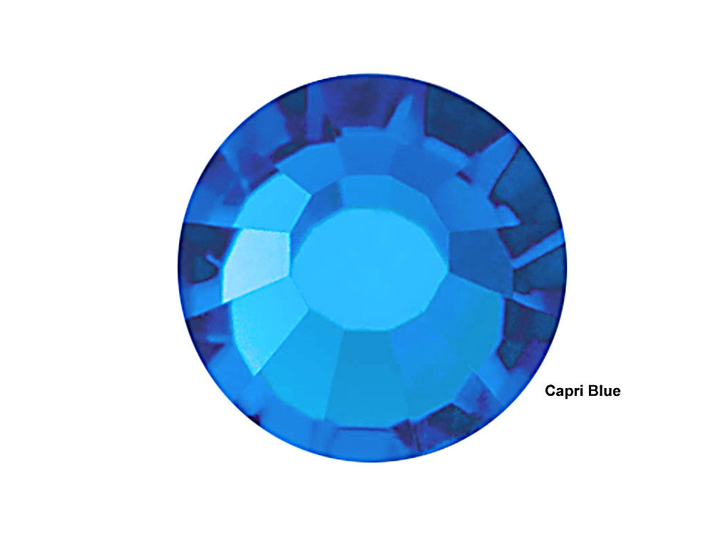 Capri Blue, Preciosa VIVA or MAXIMA Chaton Roses (Rhinestone Flatbacks), Genuine Czech Crystals