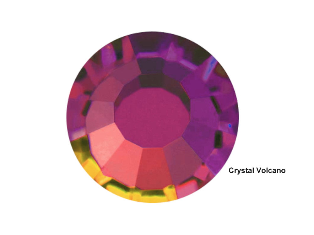 Crystal Volcano, Preciosa Viva Chaton Roses Article 438-11-612 (Viva12 Rhinestone Flatbacks), Genuine Czech Crystals, clear with multi coating