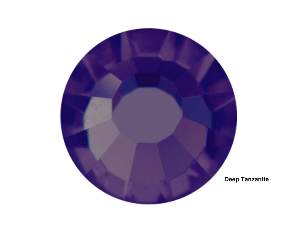 Deep Tanzanite, Preciosa Viva Chaton Roses Article 438-11-612 (Viva12 Rhinestone Flatbacks), Genuine Czech Crystals, dark purple
