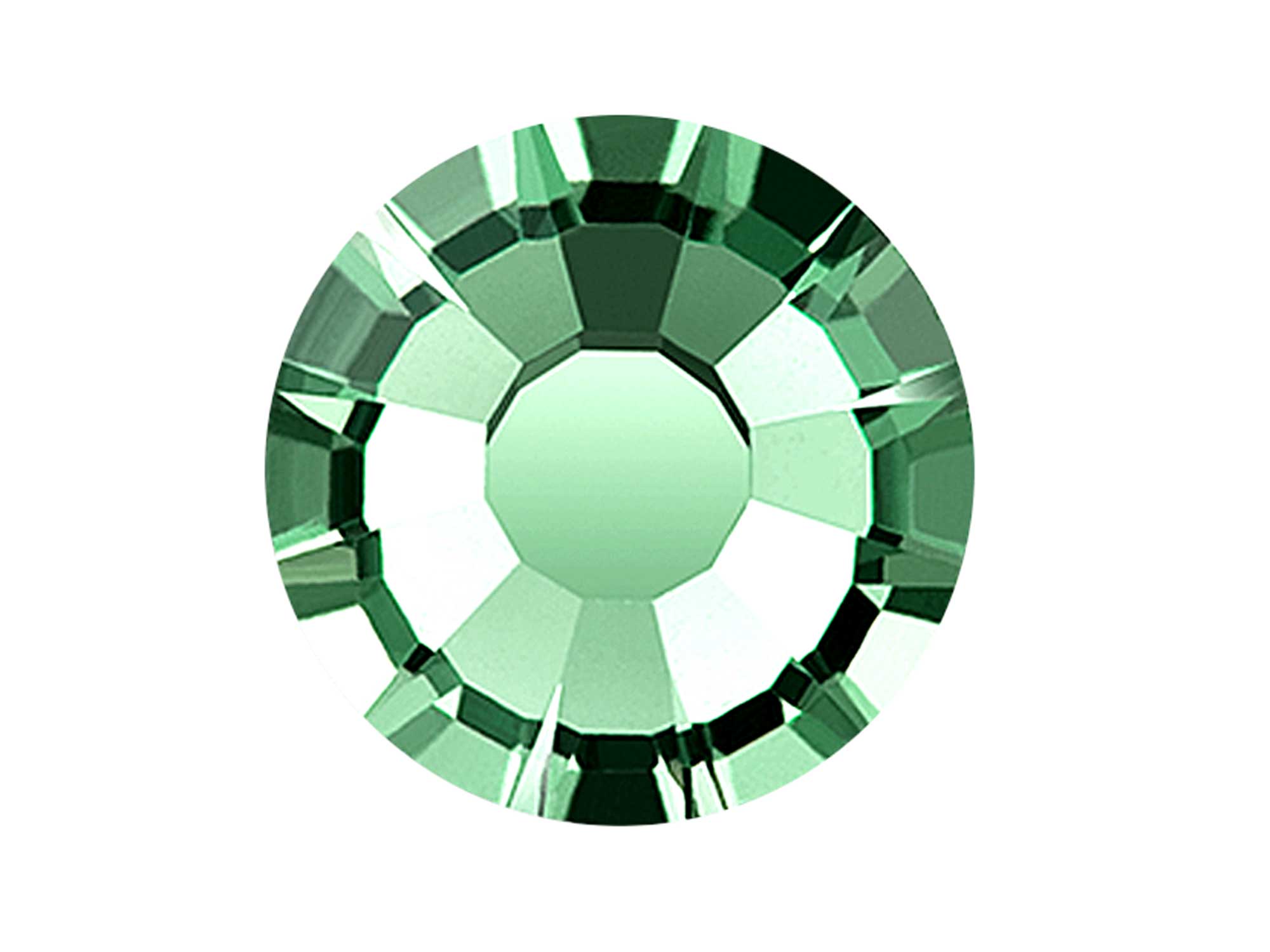 Erinite, Preciosa VIVA or MAXIMA Chaton Roses (Rhinestone Flatbacks), Genuine Czech Crystals, light green