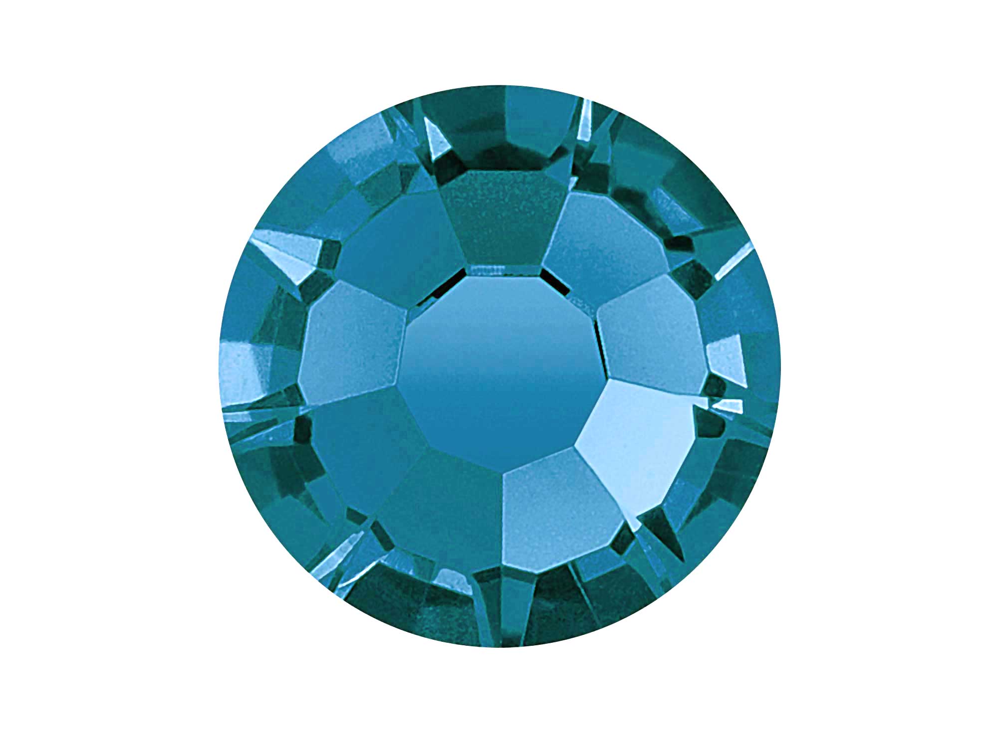 Indicolite Preciosa VIVA or MAXIMA Chaton Roses (Rhinestone Flatbacks) Genuine Czech Crystals light blue green