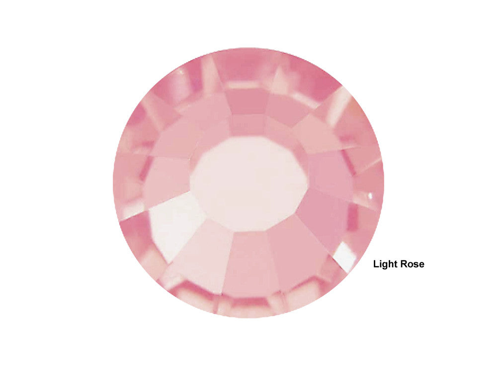Light Rose Preciosa VIVA or MAXIMA Chaton Roses (Rhinestone Flatbacks) Genuine Czech Crystals pink ss12 ss16 ss20 ss34