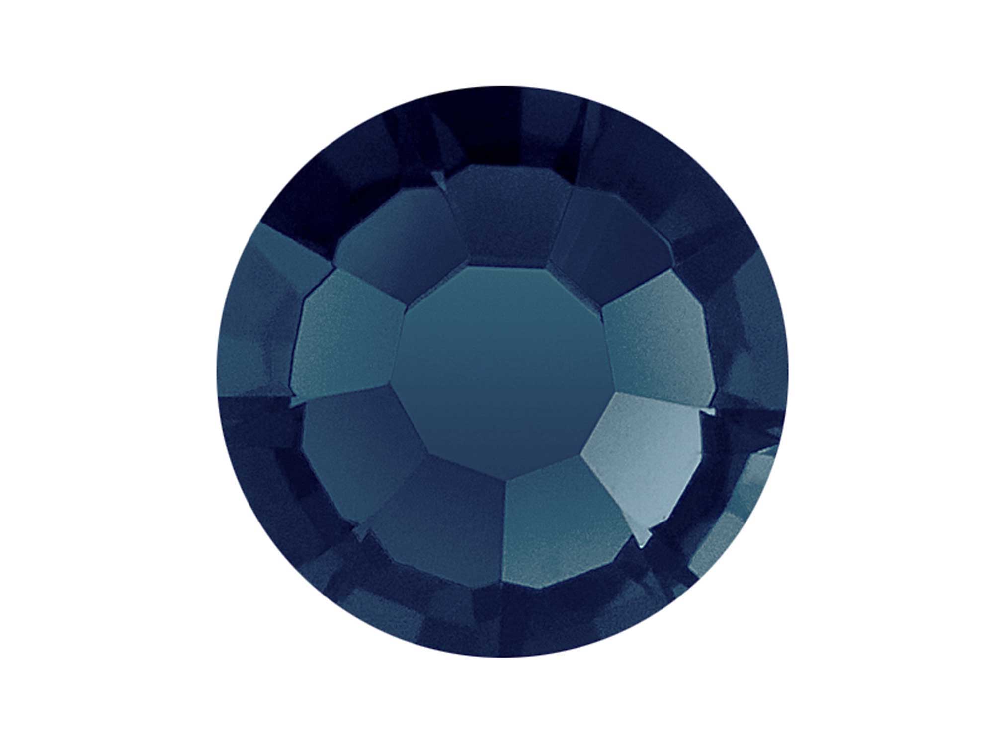 Montana Preciosa VIVA or MAXIMA Chaton Roses (Rhinestone Flatbacks) Genuine Czech Crystals dark silvery blue ss10 ss12 ss16 ss20 ss34