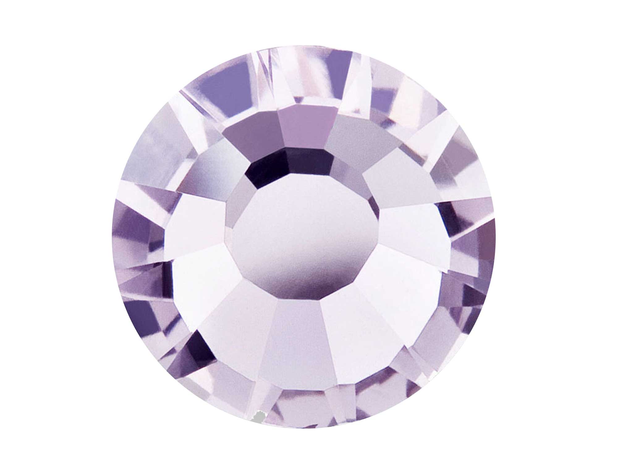 Pale Lilac, Preciosa Viva Chaton Roses Article 438-11-612 (Viva12 Rhinestone Flatbacks), Genuine Czech Crystals, light purple color