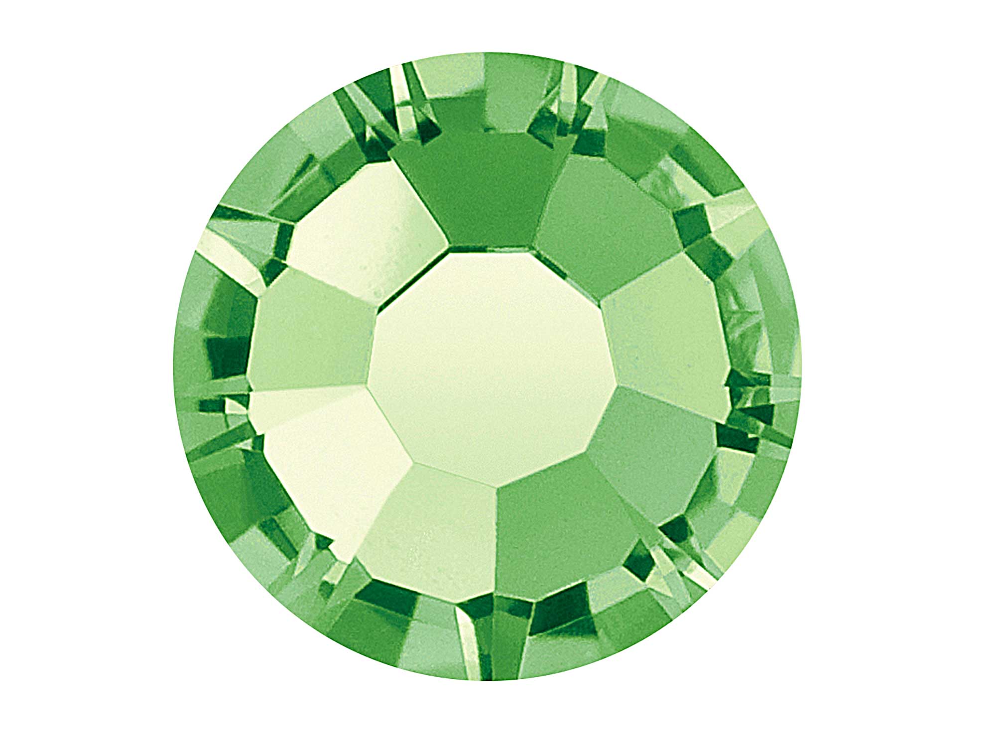 Peridot, Preciosa VIVA or MAXIMA Chaton Roses (Rhinestone Flatbacks), Genuine Czech Crystals, green color