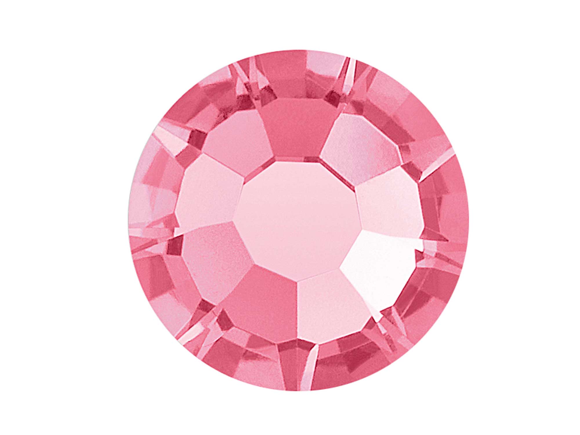Rose, Preciosa VIVA or MAXIMA Chaton Roses (Rhinestone Flatbacks), Genuine Czech Crystals, pink