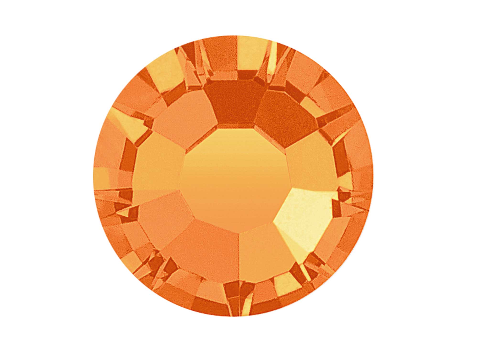 Sun, Preciosa VIVA or MAXIMA Chaton Roses (Rhinestone Flatbacks), Genuine Czech Crystals, orange