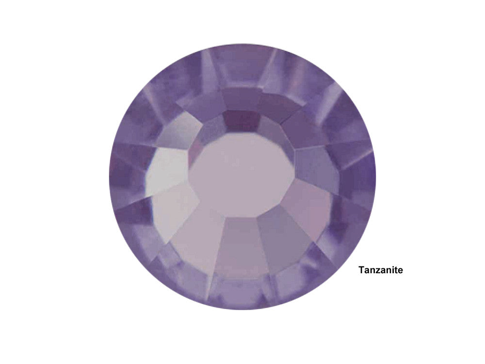 Tanzanite Preciosa VIVA or MAXIMA Chaton Roses (Rhinestone Flatbacks) Genuine Czech Crystals purple ss10 ss12 ss16 ss20 ss34