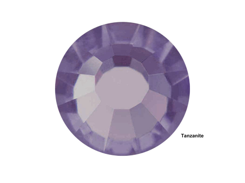 Tanzanite, Preciosa VIVA or MAXIMA Chaton Roses (Rhinestone Flatbacks), Genuine Czech Crystals, purple