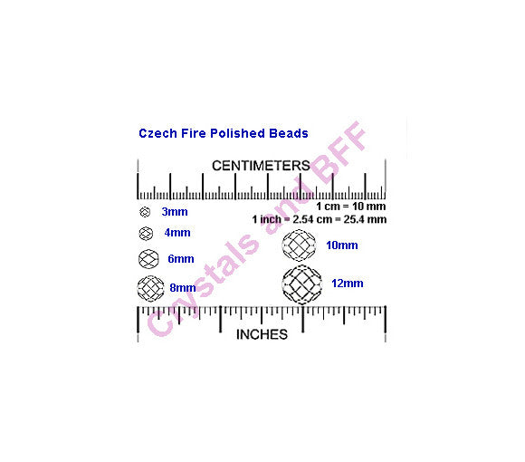 Sapphire AB coated Czech Fire Polished Round Faceted Glass Beads 3mm 4mm 5mm 6mm 8mm 10mm